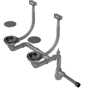 Арматура для двухчашевых моек Omoikiri WK-2C Вороненая сталь 4956498