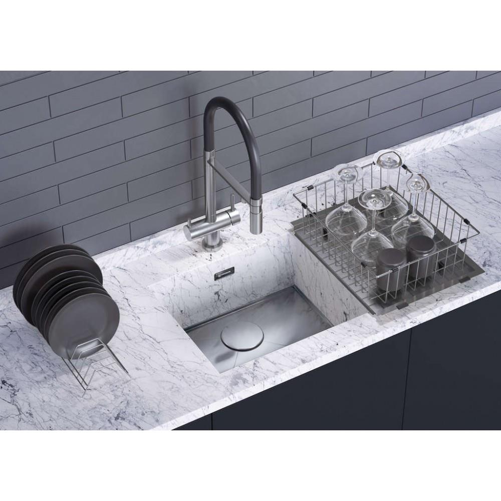 Мойка кухонная Omoikiri Kiten 49 Графит 4993019 — изображение 3