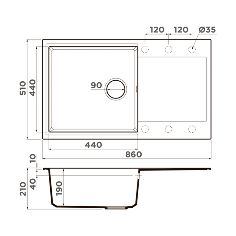 Мойка кухонная Omoikiri Daisen 86 Серый матовый 4993698 — изображение 4