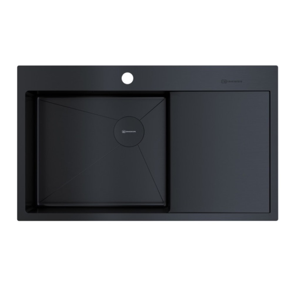 Мойка кухонная Omoikiri Akisame 86 левая Графит 4997043